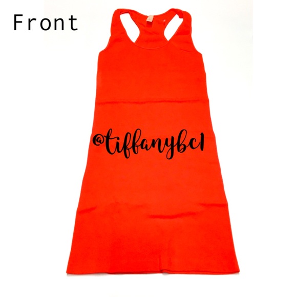 Red Racerback Tank Top Mini Dress - Picture 2 of 8